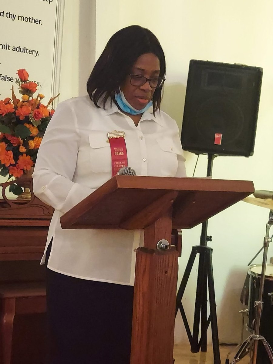 One of the seven speakers at the Seven Last Words service, speaking at the front of the sanctuary